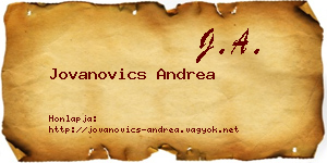 Jovanovics Andrea névjegykártya